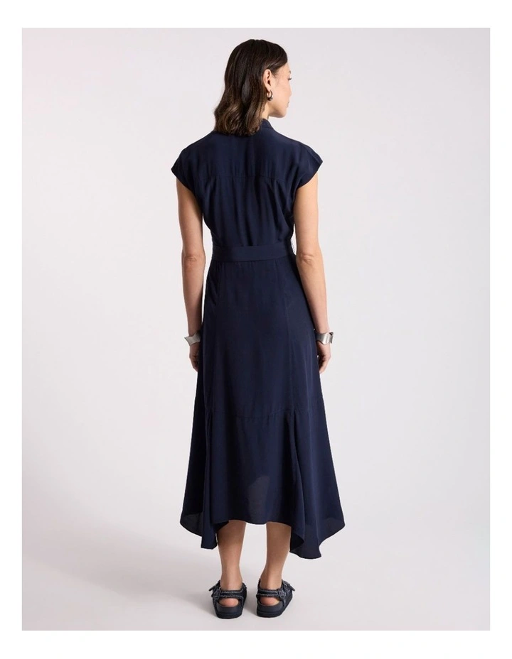 Yasmine Viscose Dress in Navy image 4