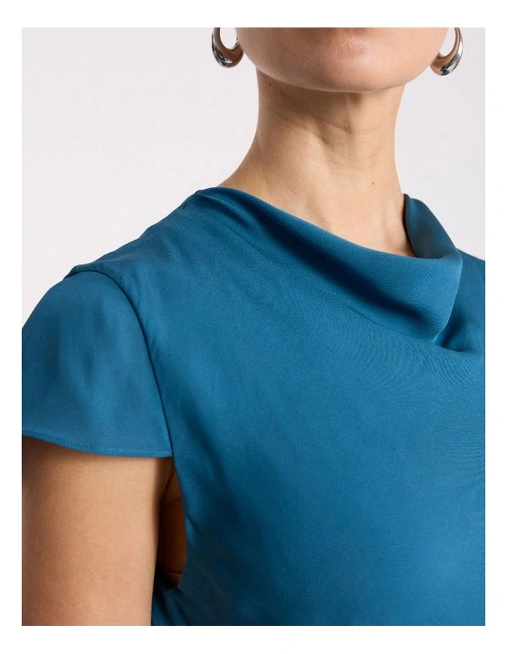 Becca Silk Dress in Prussian Blue image 2