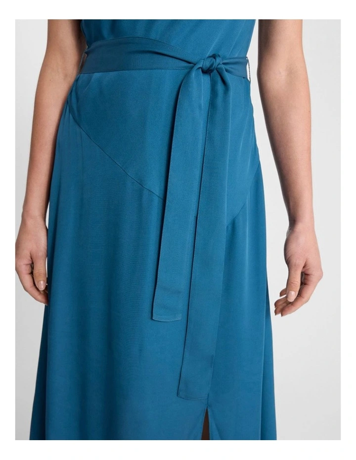 Becca Silk Dress in Prussian Blue image 5