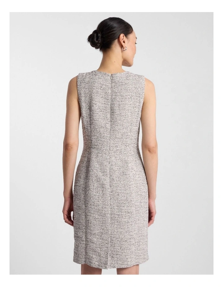 Ennaria Sleeveless Dress in Ivory/Black image 3