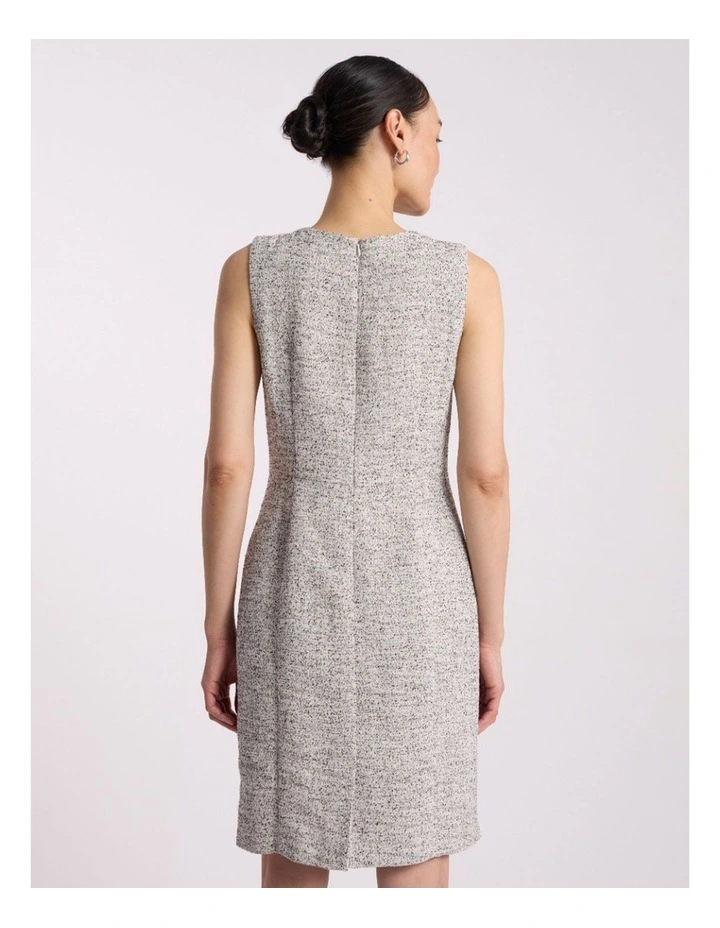 Ennaria Sleeveless Dress in Ivory/Black image 4