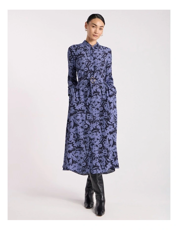 Aster Viscose Dress in Blue Multi image 1