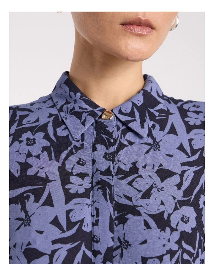 Aster Viscose Dress in Blue Multi image 3