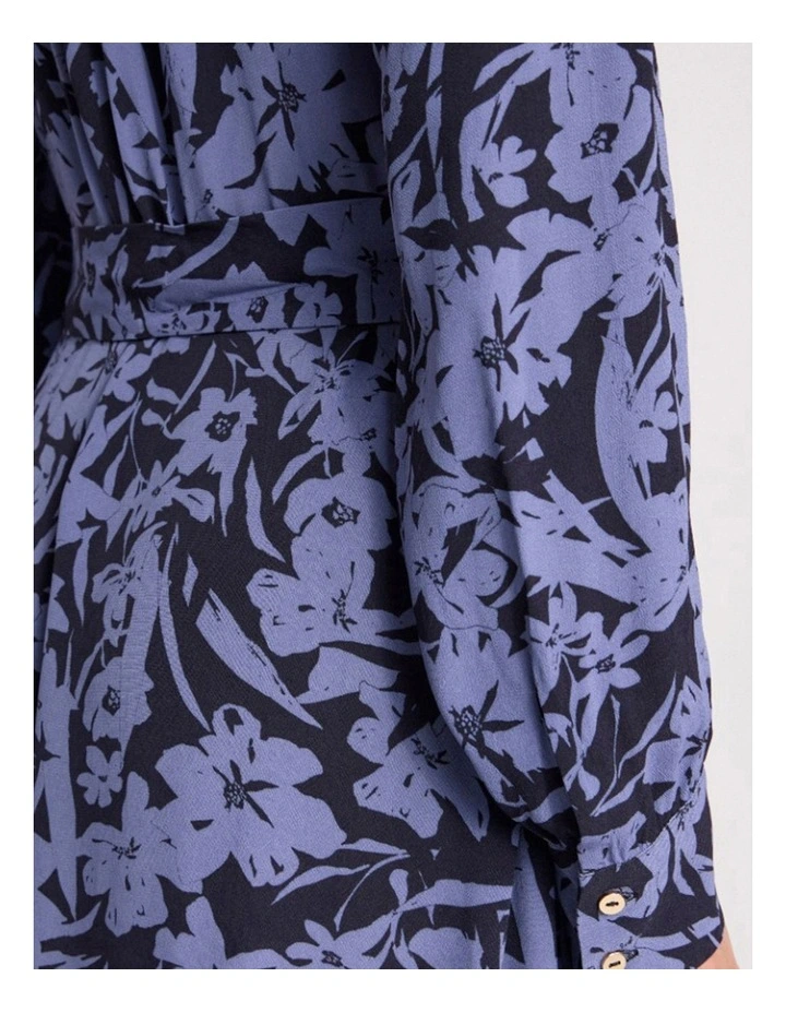 Aster Viscose Dress in Blue Multi image 4