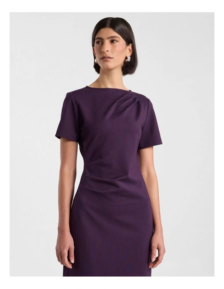 Molly Ponte Dress in Eggplant image 2
