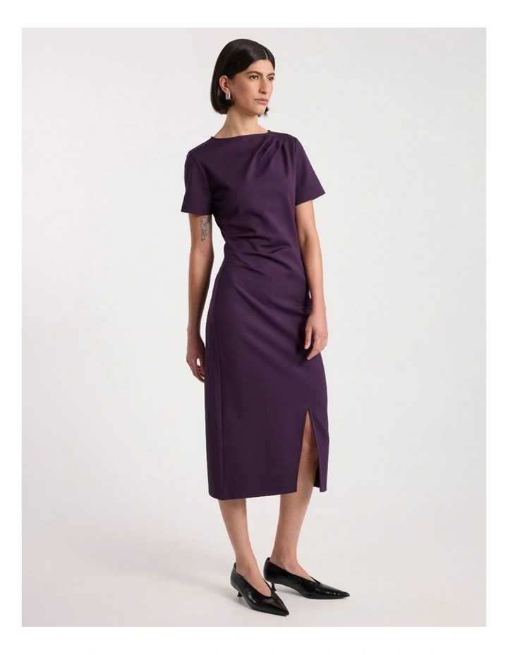 Molly Ponte Dress in Eggplant image 2