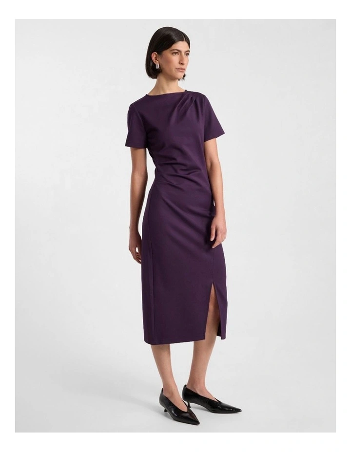 Molly Ponte Dress in Eggplant image 3
