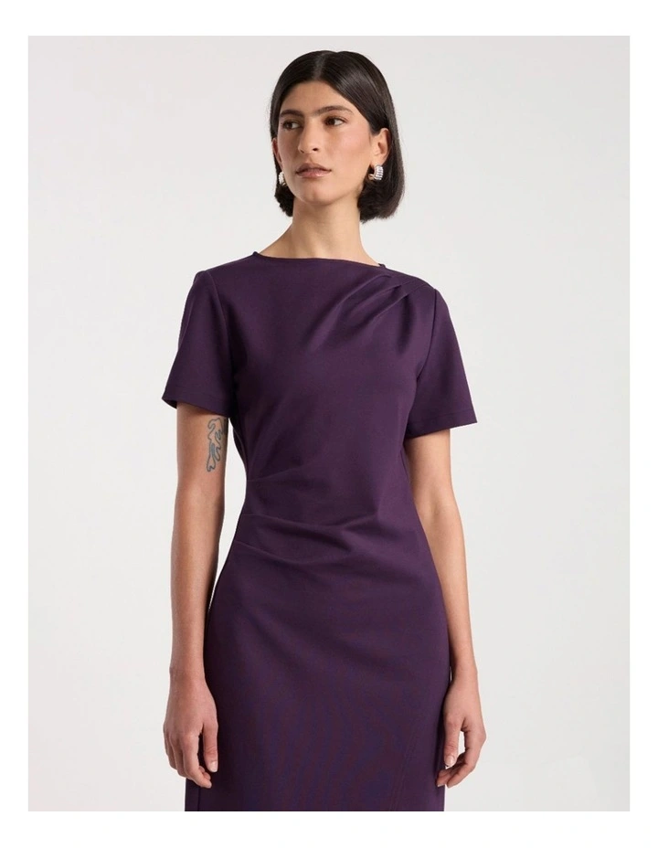 Molly Ponte Dress in Eggplant image 3