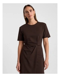 Rhian Jersey Dress in Coffee
