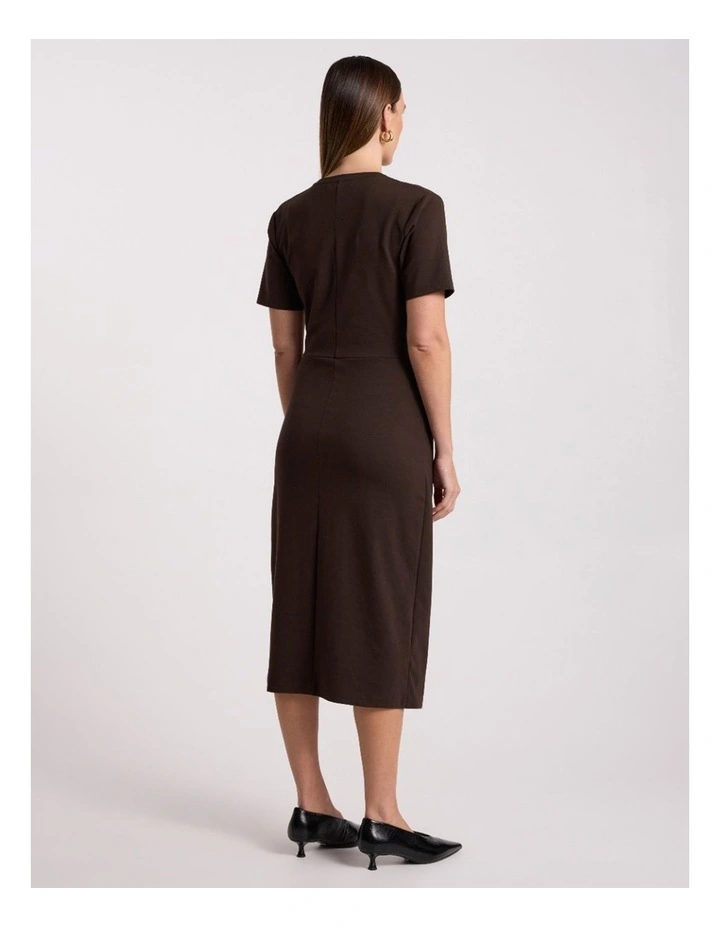 Rhian Jersey Dress in Coffee image 5