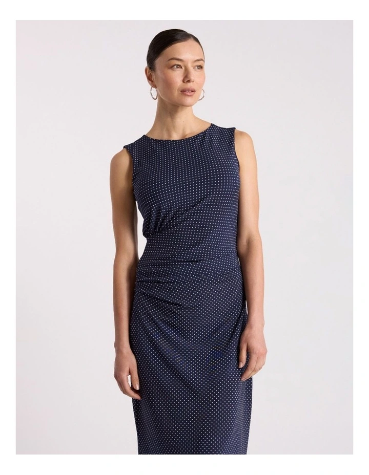 Nadina Jersey Dress in Navy Multi image 2