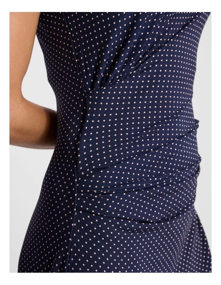 Nadina Jersey Dress in Navy Multi image 4