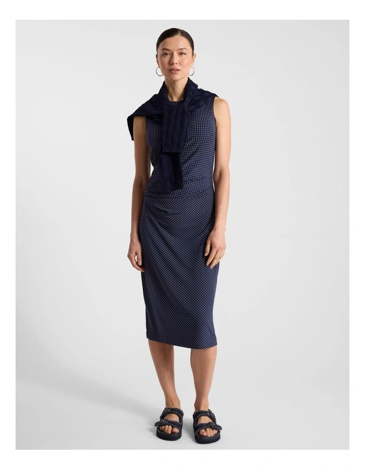 Nadina Jersey Dress in Navy Multi image 5