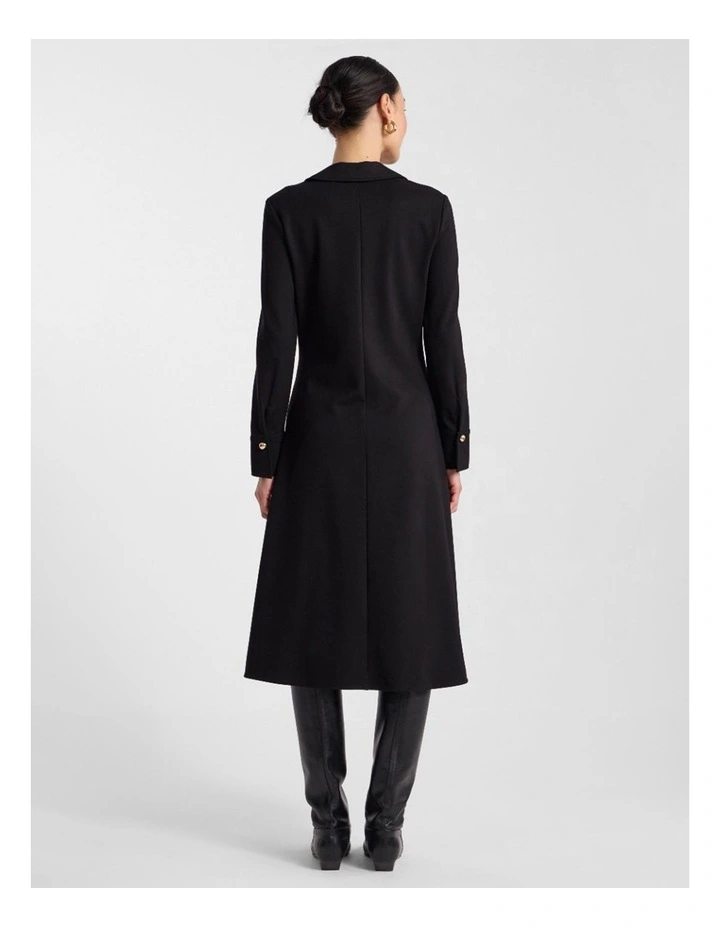 Honor Jersey Shirt Dress in Black image 3
