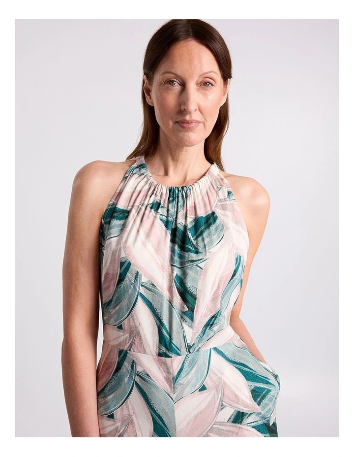 Cyrus Linen Blend Dress in Green Multi image 3