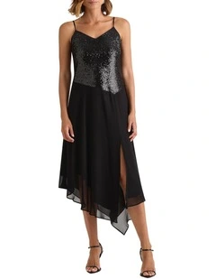Audrey Sequin Dress in Black