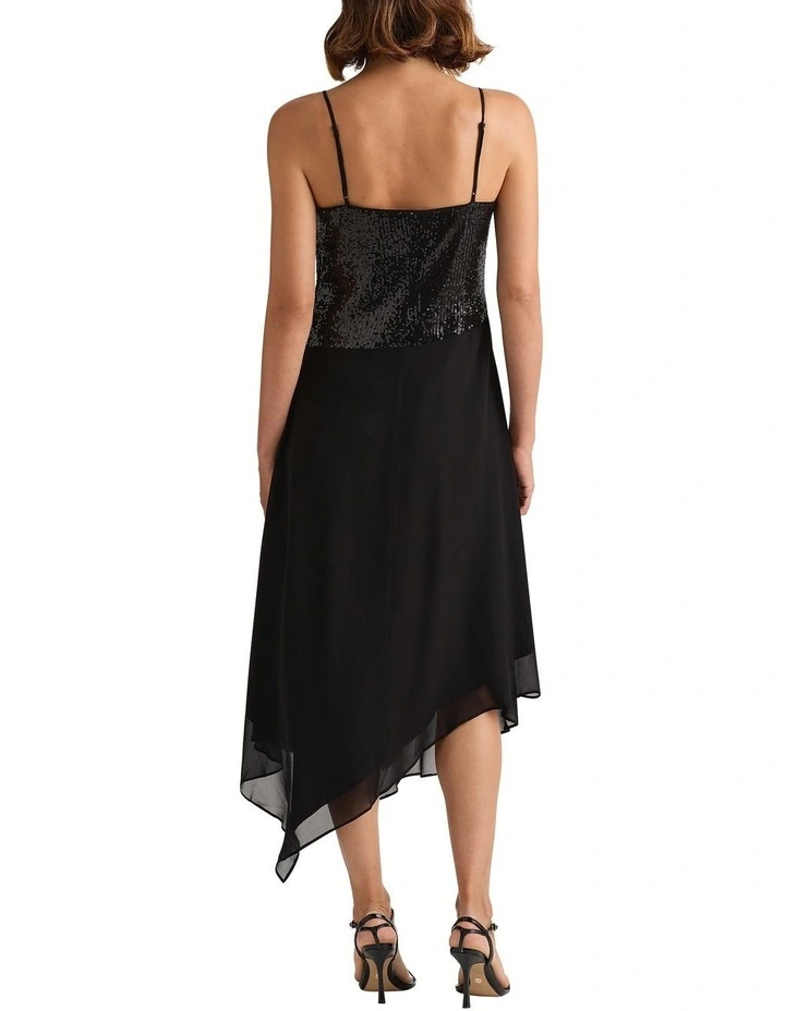 Audrey Sequin Dress in Black image 2