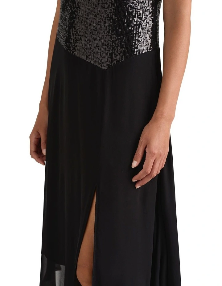 Audrey Sequin Dress in Black image 4
