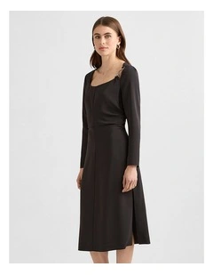 Chia Crepe Dress in Black