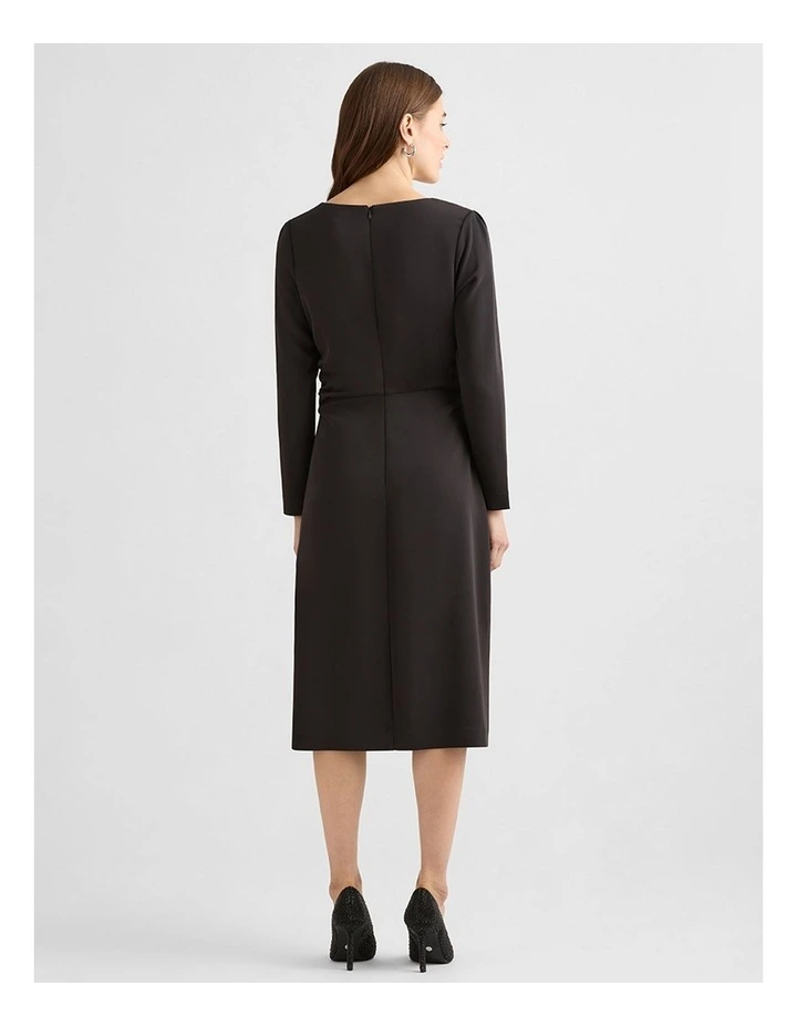 Chia Crepe Dress in Black image 3