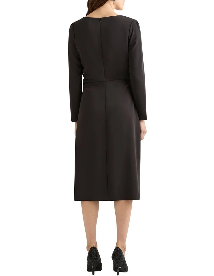 Chia Crepe Dress in Black image 4