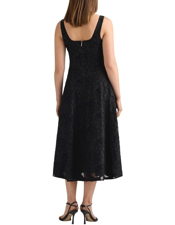 Darden Jacquard Dress in Black image 4