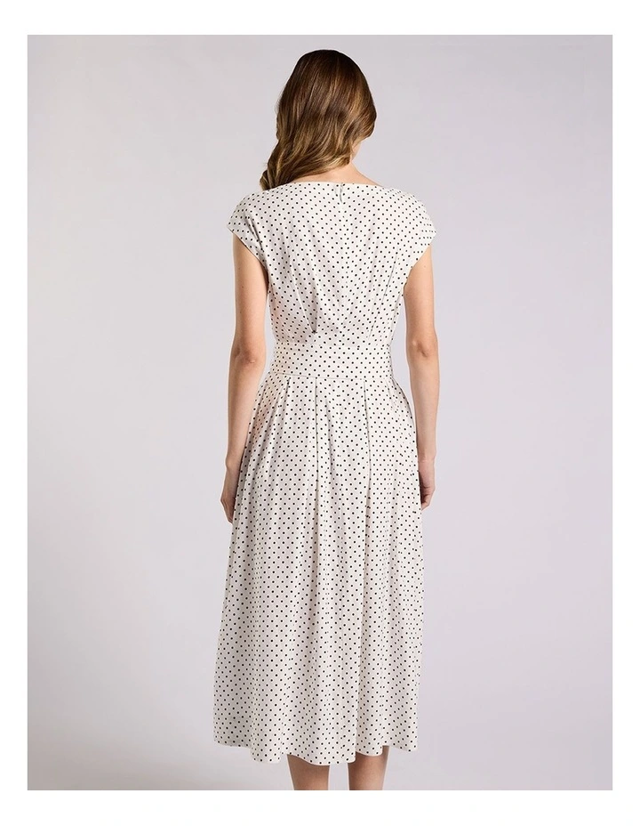 Sundara Linen Blend Dress in Black Spot image 2