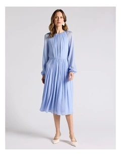 Greer Midi Dress in Cornflower Blue
