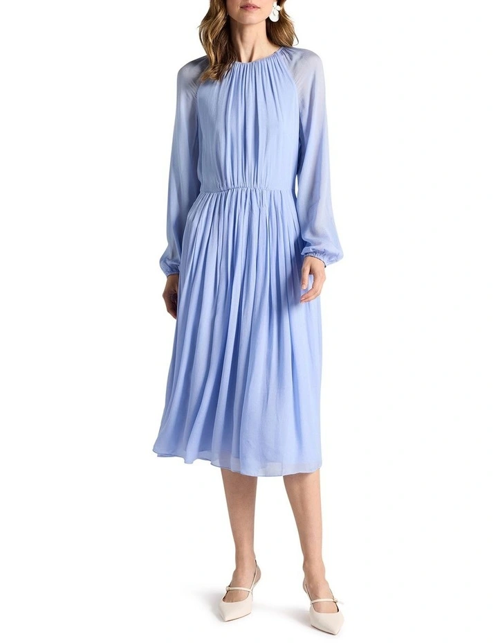 Greer Midi Dress in Cornflower Blue image 1