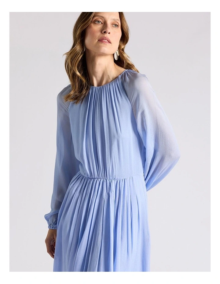 Greer Midi Dress in Cornflower Blue image 4