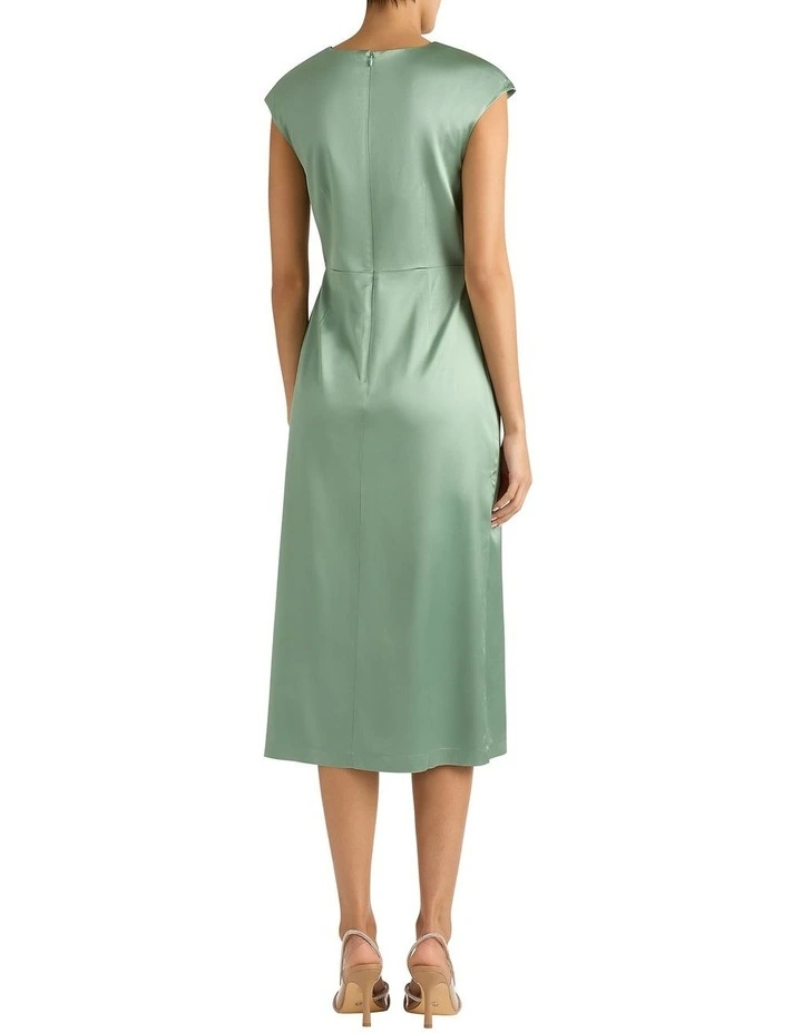 Amare Satin Dress in Eucalyptus image 4
