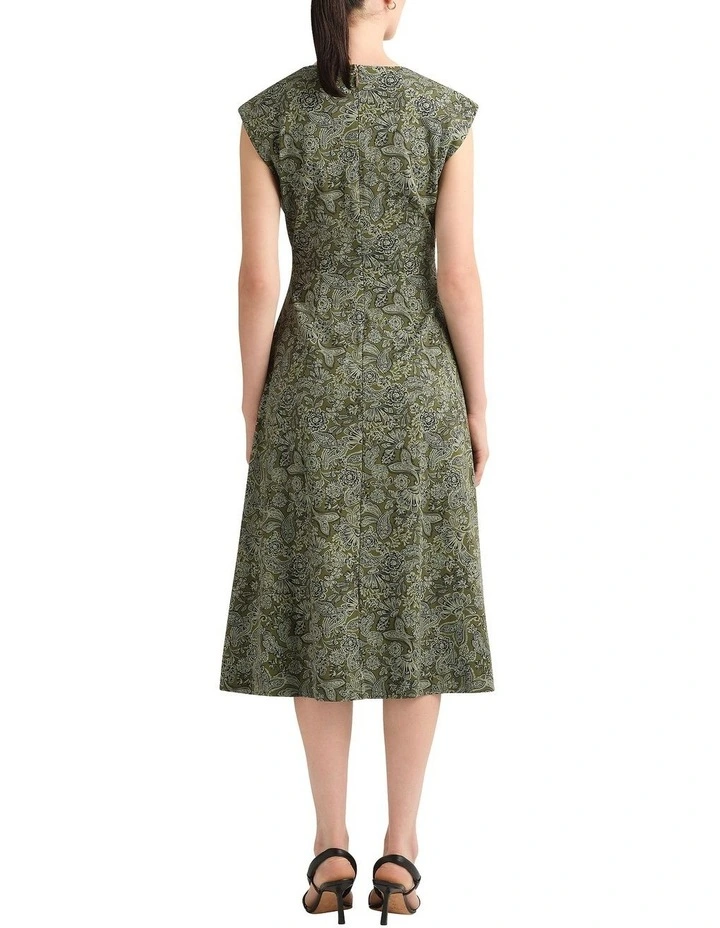 Noella Ponte Dress in Olio Multi image 2