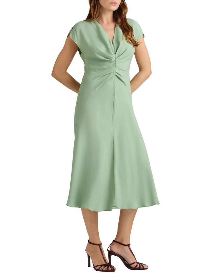 Bronte Crepe Midi Dress in Lichen