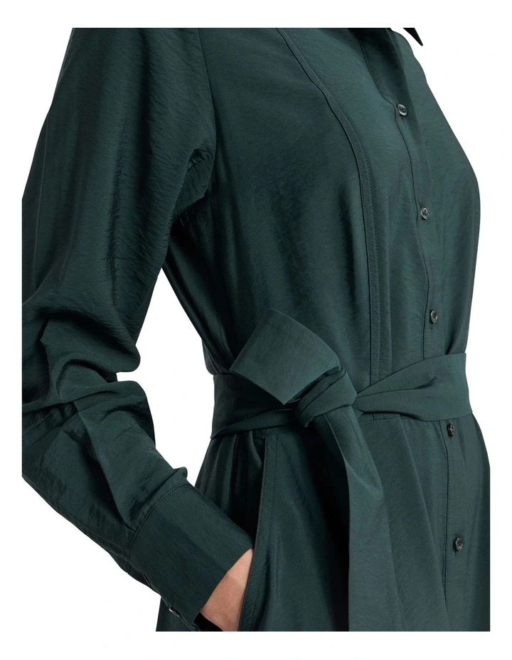 Randi Midi Dress in Deep Pine image 2
