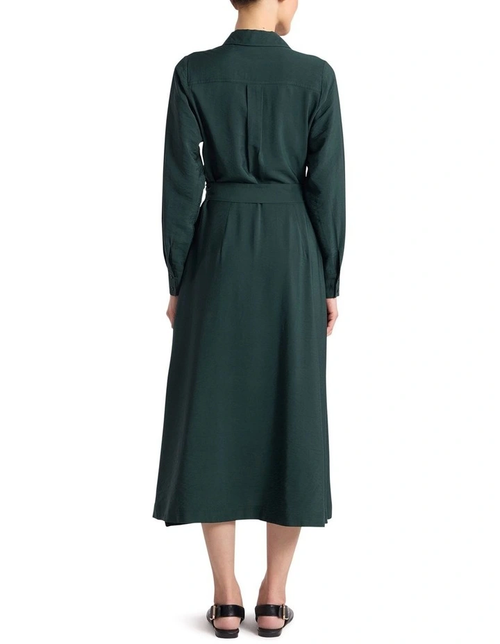 Randi Midi Dress in Deep Pine image 4