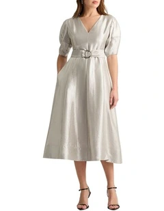 Balthazar Metallic Dress in Silver