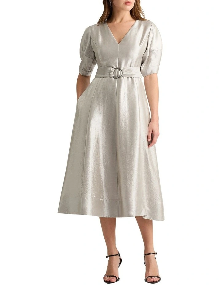 Balthazar Metallic Dress in Silver image 1