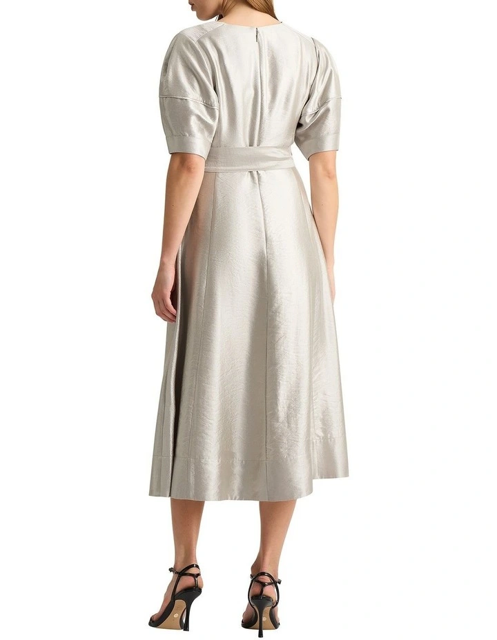 Balthazar Metallic Dress in Silver image 2