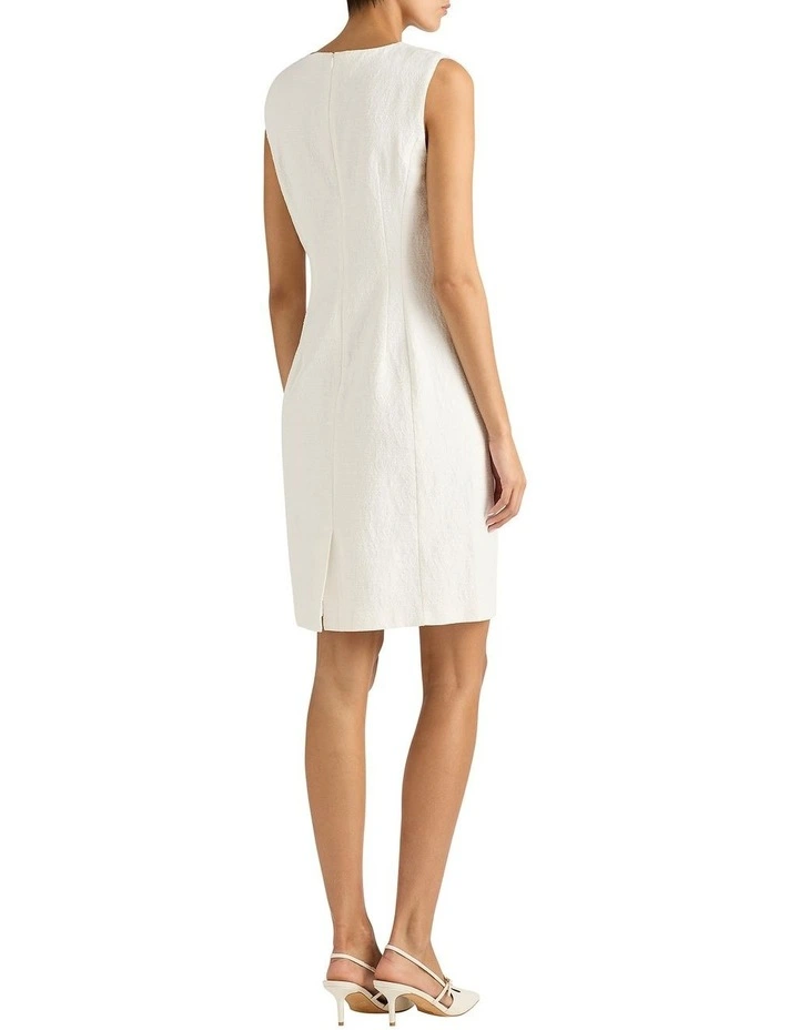 Alora Textured Dress in Ivory image 2