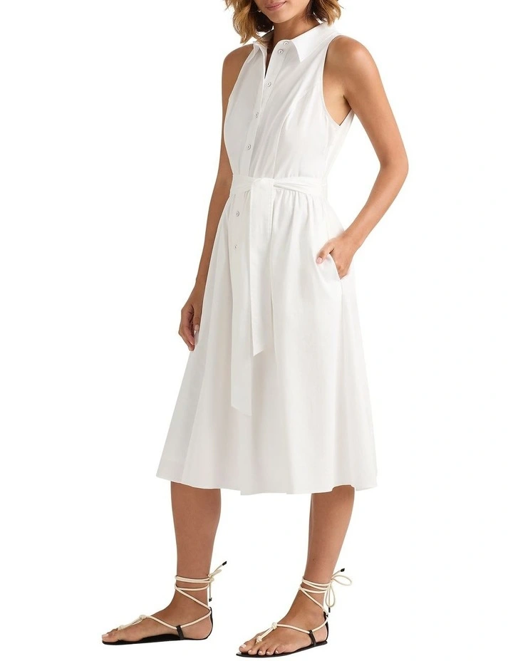 Rosamund Cotton Dress in Ivory image 3