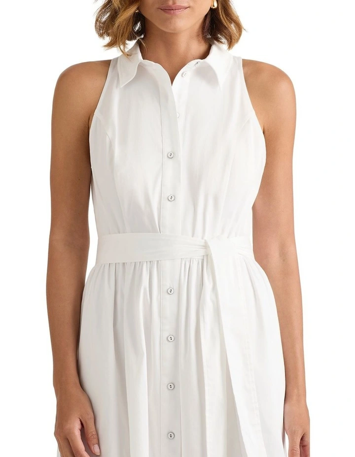 Rosamund Cotton Dress in Ivory image 4