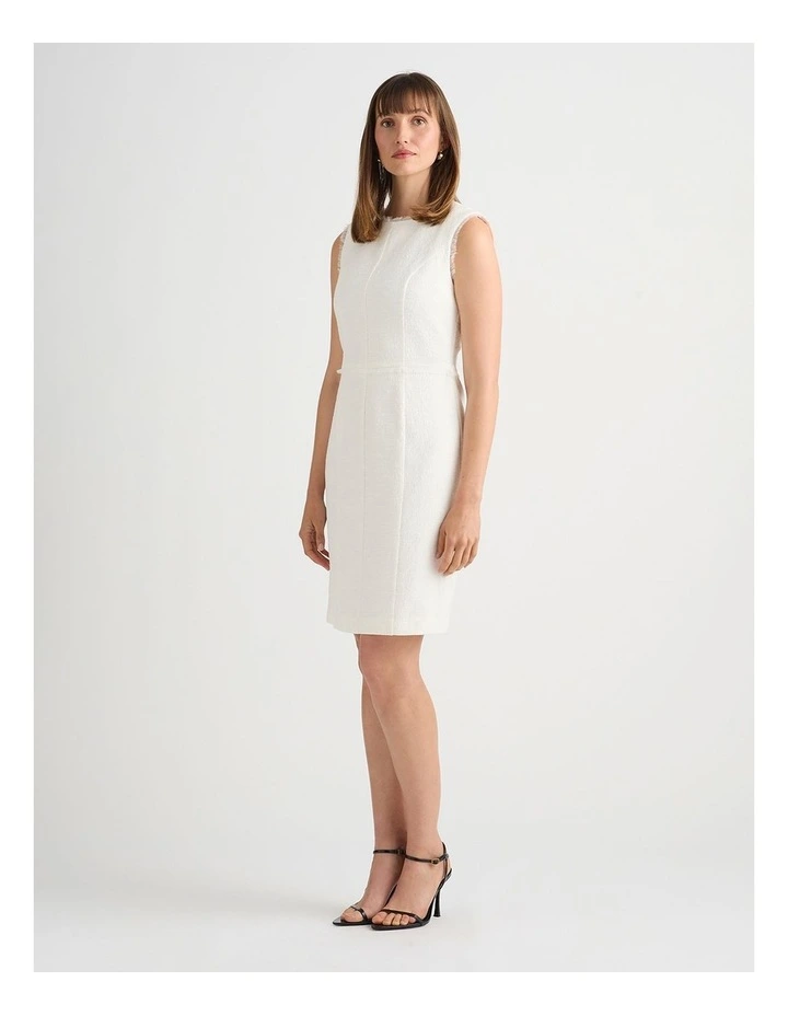 Mabon Textured Dress in Ivory image 2