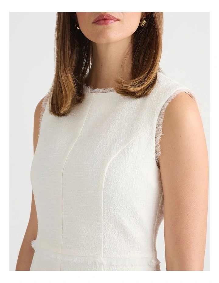 Mabon Textured Dress in Ivory image 4