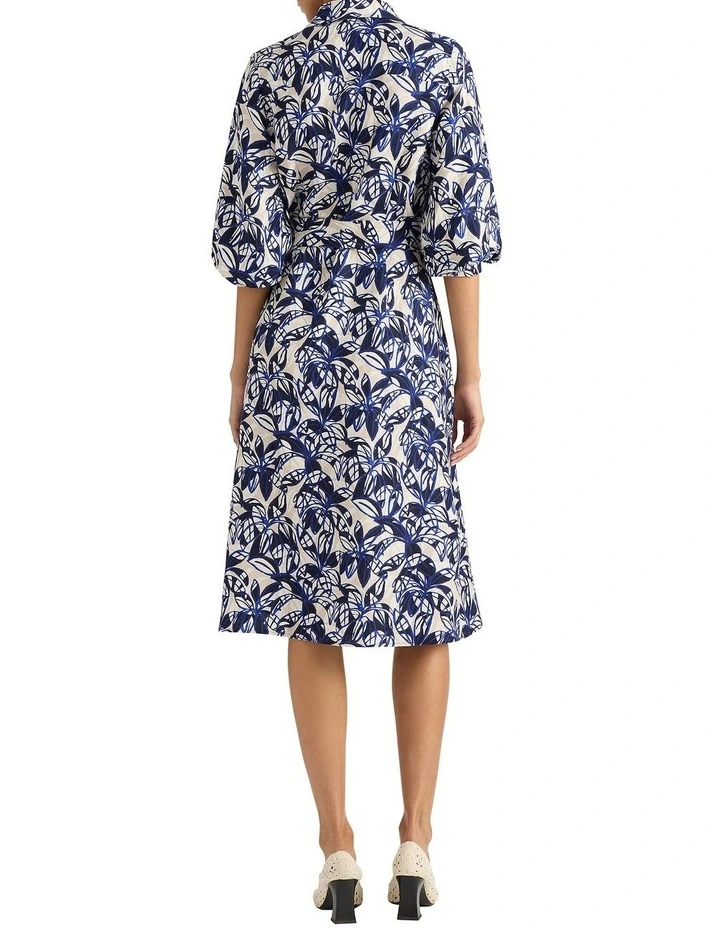 Valeria Shirt Dress in Navy Multi image 2