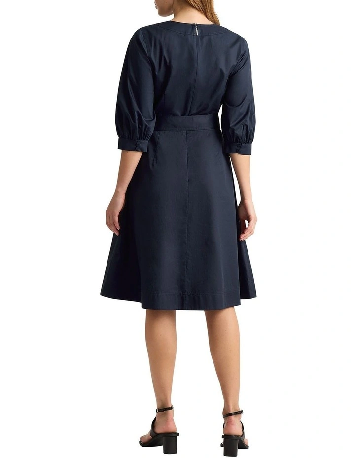 Casmia Cotton Dress in Navy image 4