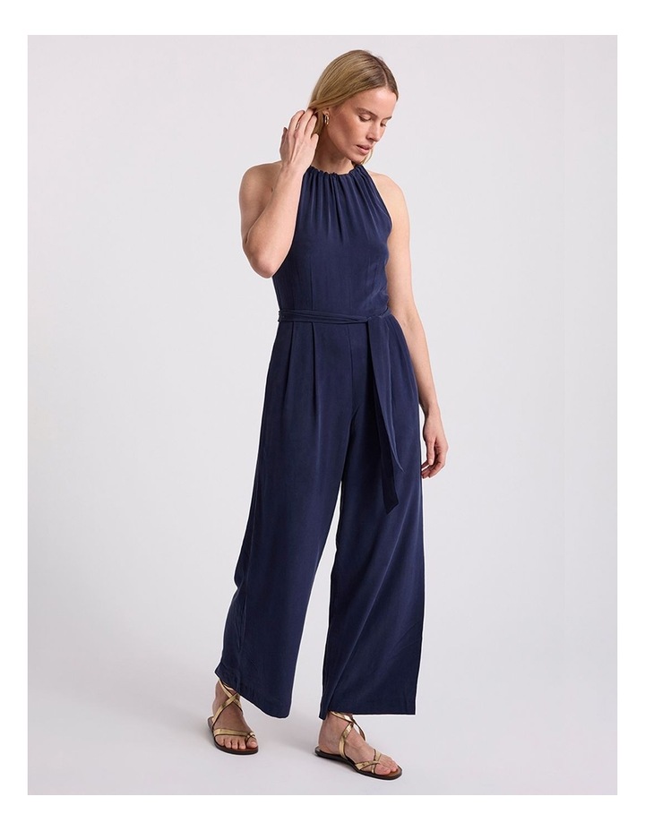David Lawrence Gisele Silk Jumpsuit in Navy | MYER