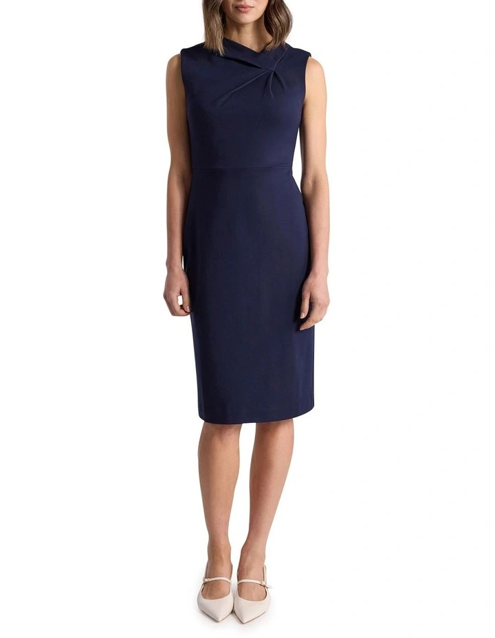 Jenni Ponte Dress in Navy image 1
