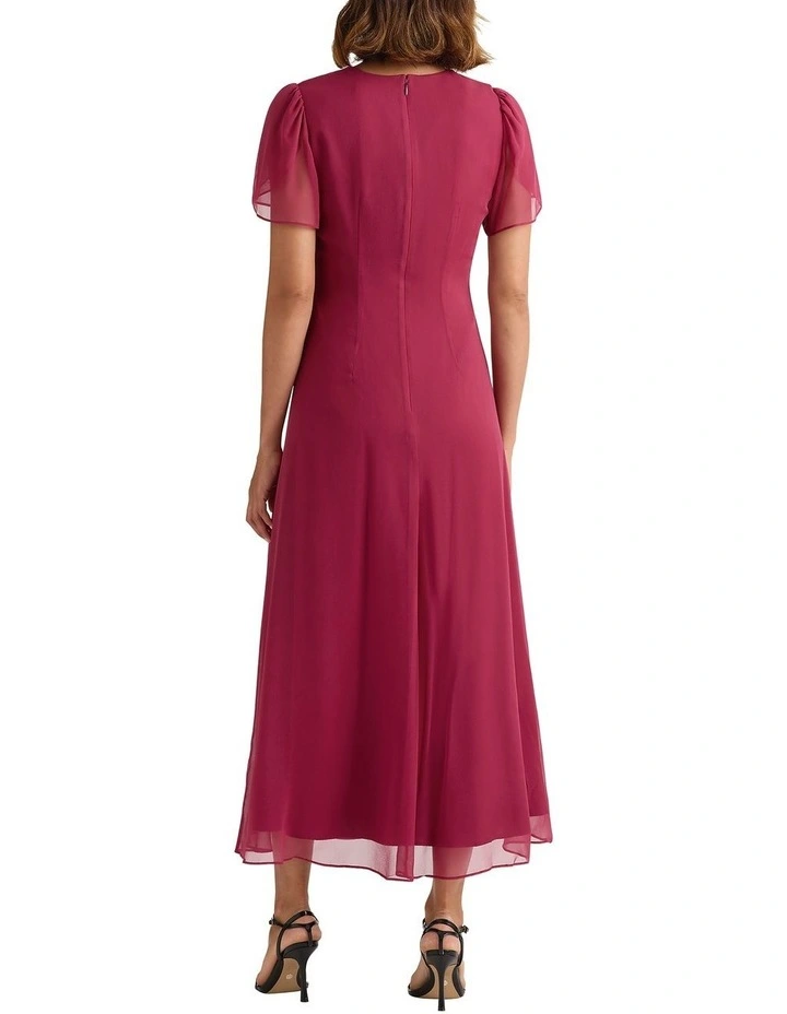 Yvette Silk Dress in Beaujolais image 2