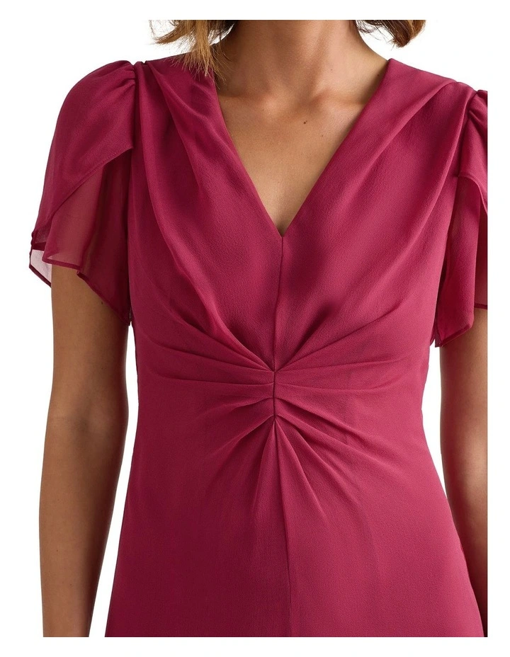 Yvette Silk Dress in Beaujolais image 4