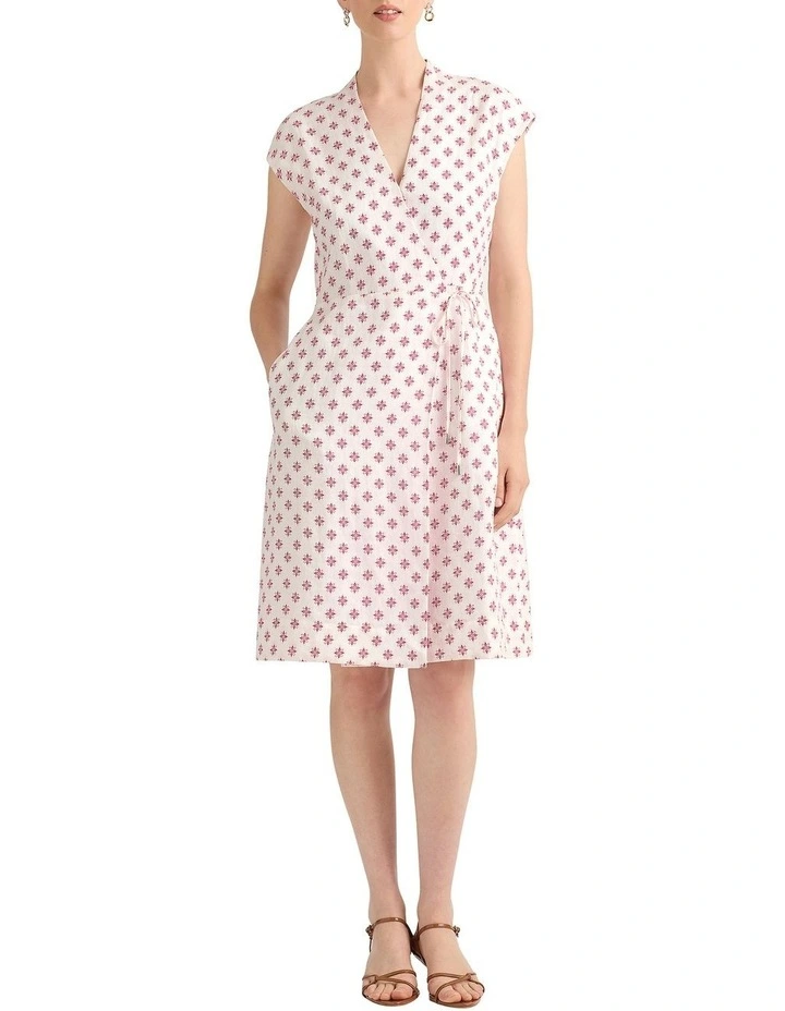Kali Linen Dress in Raspberry Spot image 1
